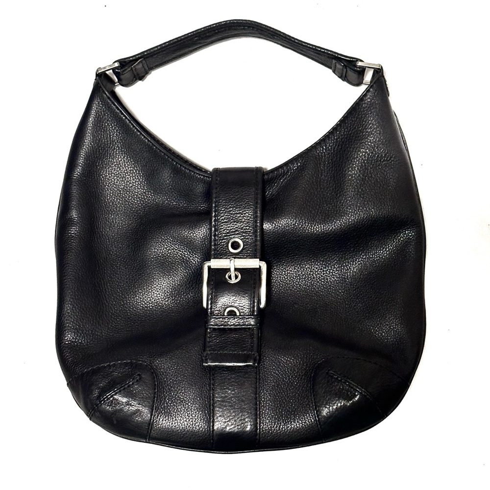 Michael Kors Black Hobo Handbag Magnetic Closure Inner Pockets
